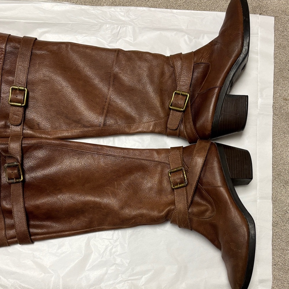 Mossimo Tall Brown Leather boots - Picture 1 of 10